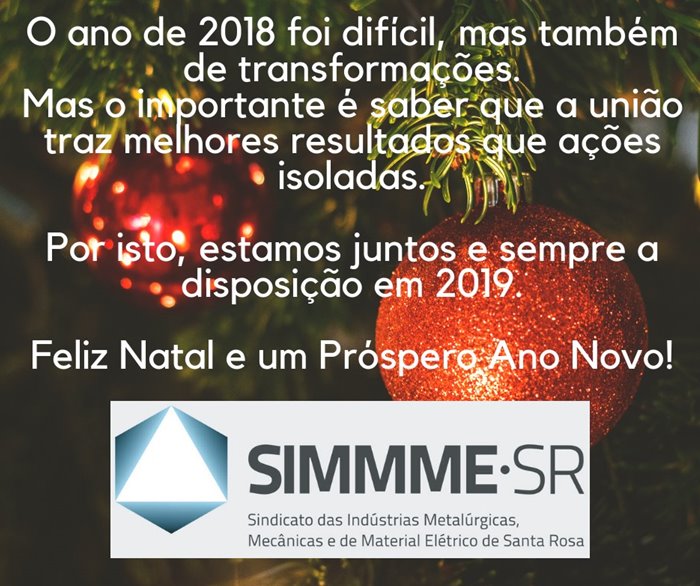 Feliz Natal e Próspero 2019!